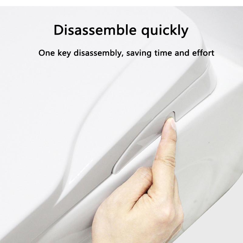 Soft Closing Silence Toilet Seat Cover Manual Control Universal Toilet Seat Lid Non-Electric Flushing Bidet Toilet Seat