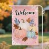 Autumn Harvest Welcome Garden Outdoor Decoration Flag, Thanksgiving Day Double-sided Yard Decoration (excluding Flagpole)