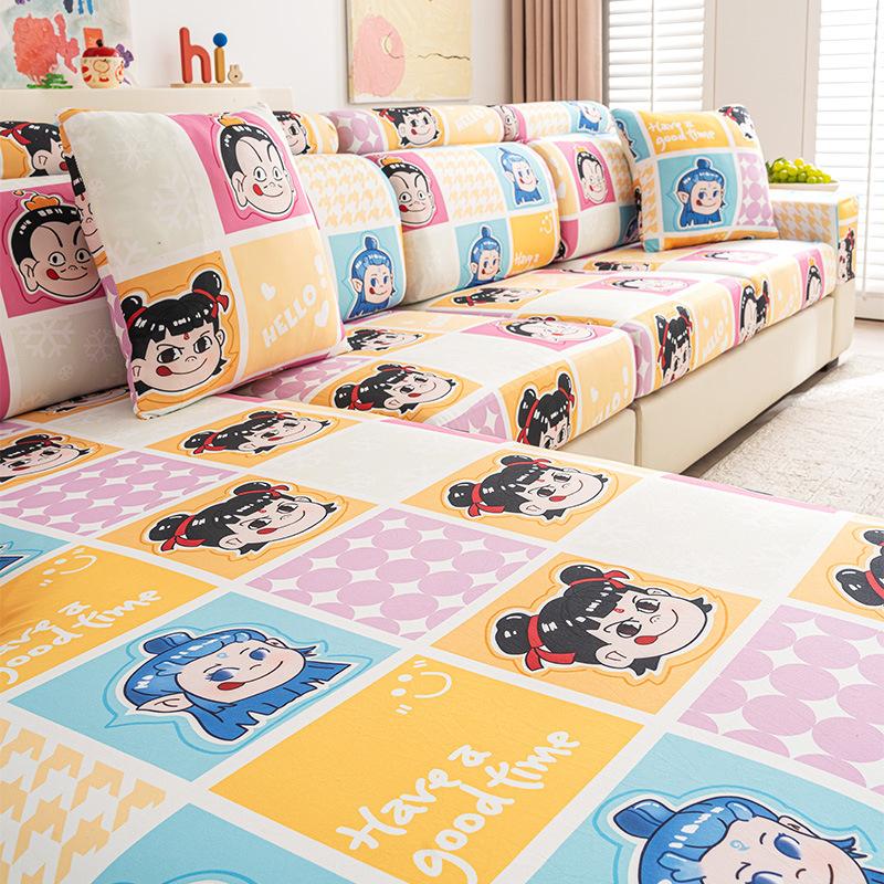 

Ice silk sofa cover all-inclusive universal cover three seats and one concubine sofa cover 2025 new mat cushion hat 45 * 45cm pillow cover