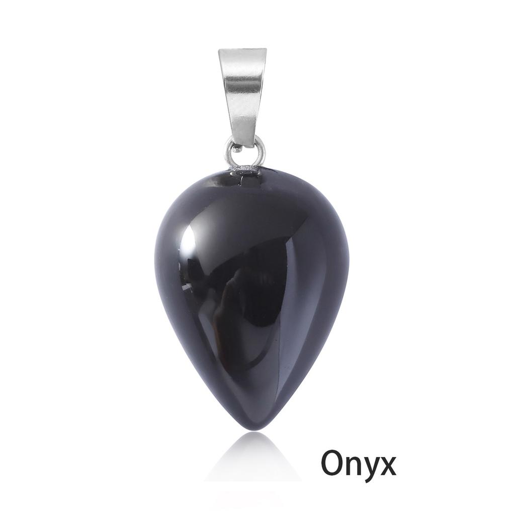 Natural Semi-Precious Gemstone Water Tears Drop Shape Pendant Healing Drop Pendant Charm Stone Necklace Pendant Jewelry