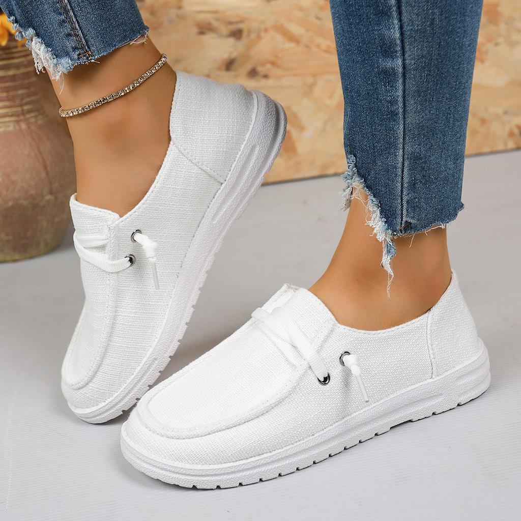 Fashion Women Flats Autumn New Casual Comfortable Flat Shoes for Women Solid Lace-up Loafers  Fashion Sports Shoes Zapatos De Mujer