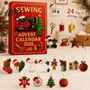 Christmas Holiday Home Decor 2026 Sewing Advent Calendar with Sewing‑Themed 2D Acrylic Ornaments 24‑Days Tree for Crafters Countdown Lovers,
