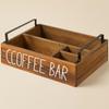 Wooden Coffee Bar Organizer Compact Pod Storage Box Multifunctional for Countertop,