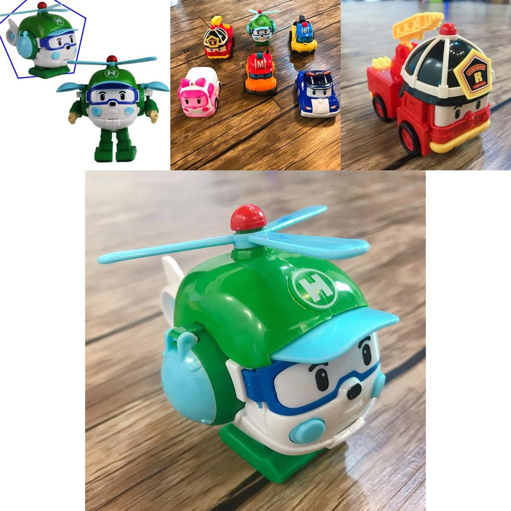 High-quality Robocar Poli Roy Amber Transformers Robot Action Figures Car Bus Set