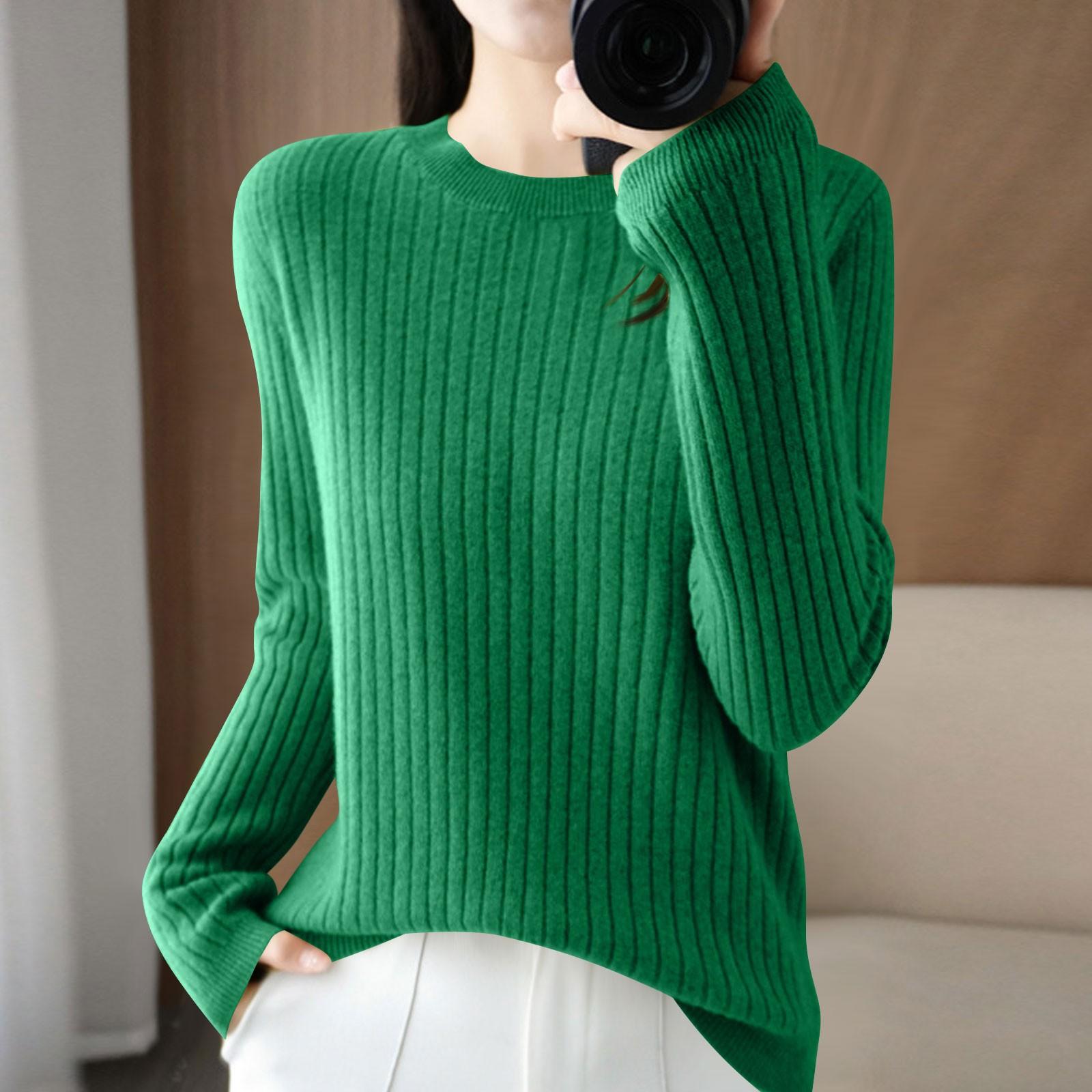 

Женская мода свободный трикотажный свитер нижняя часть рубашки круглый вырез пуловер длинный рукав однотонный топ XXL