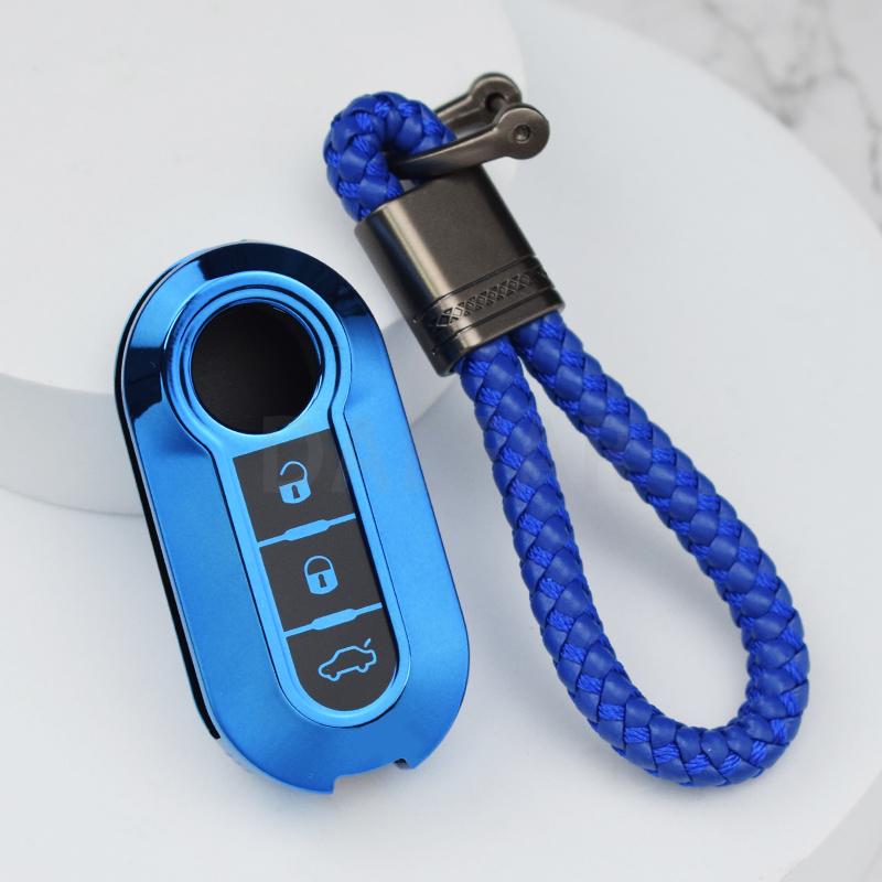 TPU Key Cover Shell For FIAT 500 Ducato Panda Punto 500Lfor Lancia Musa for Citroen Jumper for Peugeot Folding Car Key Case