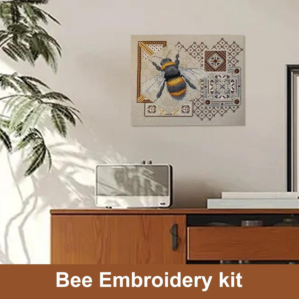 Embroidery Kits For Adults Embroidered Accessories Bee Pattern Embroidery Needle Kit For Sewing Professional Craft Lover Grandma