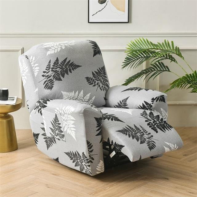 Geometry Printed Flower Stretch Lazy Boy Sofa Cover Recliner Cover Chair Covers For Leather Living Room Recliner Chair Slipcover