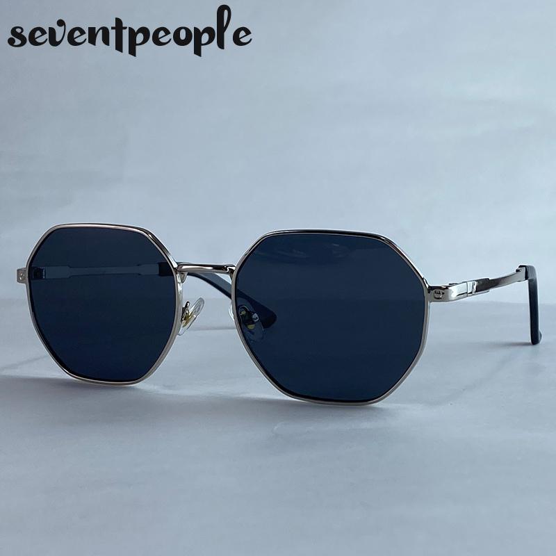 Vintage Square Punk Sunglasses Women  Luxury Brand Trendy Polygon Metal Frame Sunglass Classic Outdoor Driving Shades UV400