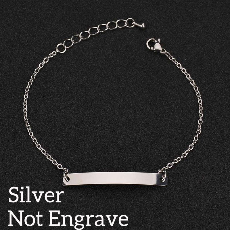 Nextvance Engraving Nameplate Couple Bracelet Stainless Steel Chain Id Tag Bracelets For Lover Valentines Day Gift