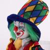 Porcelain Clown Figurine Doll Circus Entertainer Sculpture With Colorful Costume Great For Home Office Shelf Display