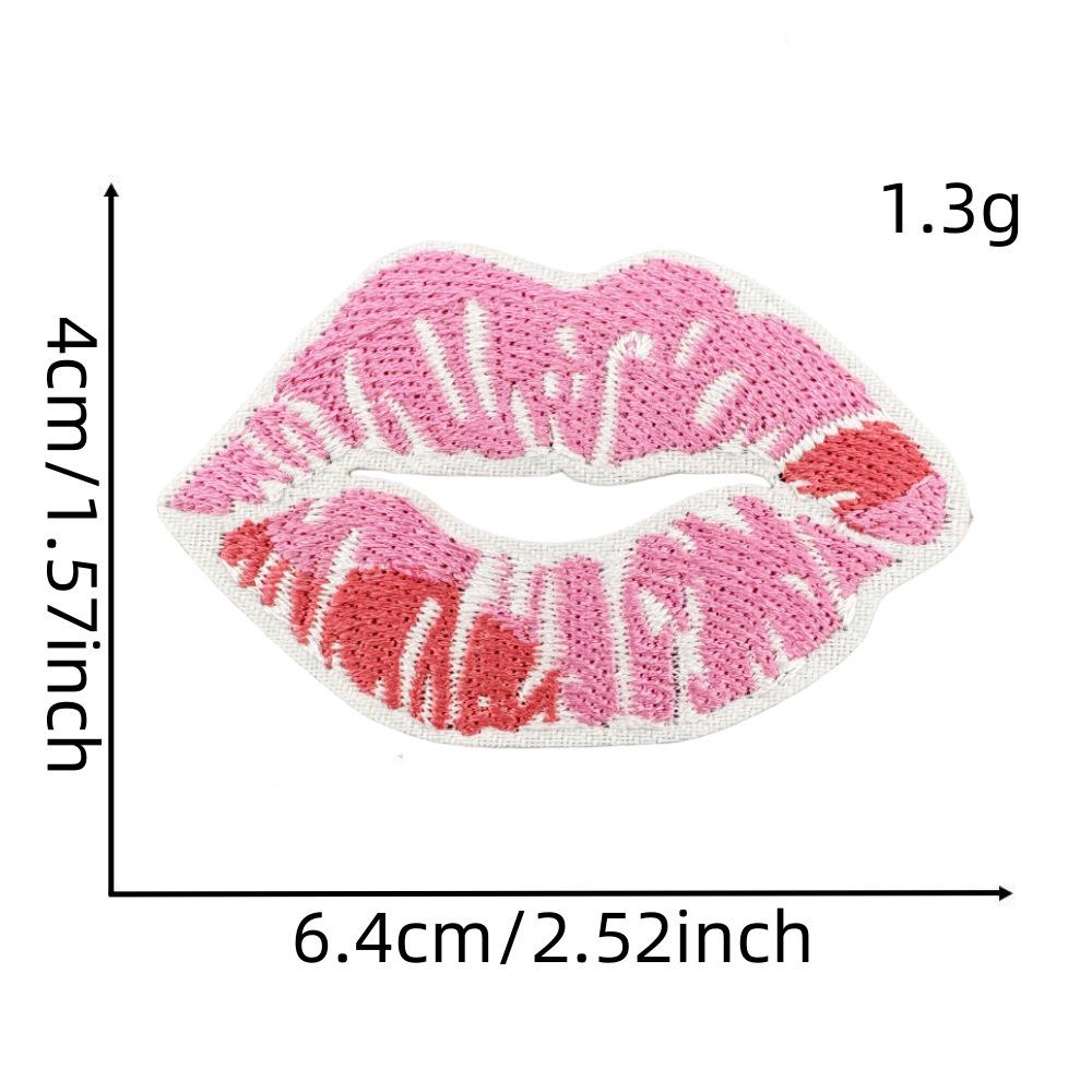 

Розовая вышитая нашивка с изображением мультфильма для шляп, одежды и многого другого