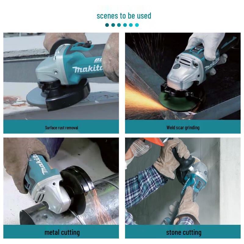 Makita 18V Cordless Angle Grinder CN plug (adapter included)