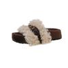 Korean version of thick-soled fluffy slippers for women to wear 2025 autumn and winter new Korean version of comfortable slippers one-word cotton tow