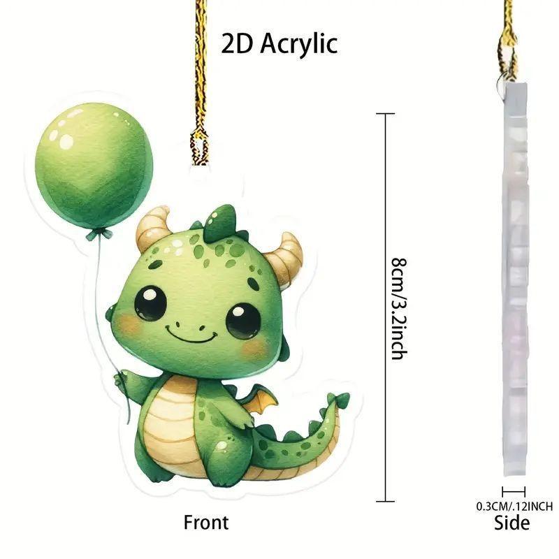 

Акриловый игривый мультяшный дракон, подвеска для украшения автомобиля, для привлекательных автомобильных аксессуаров
