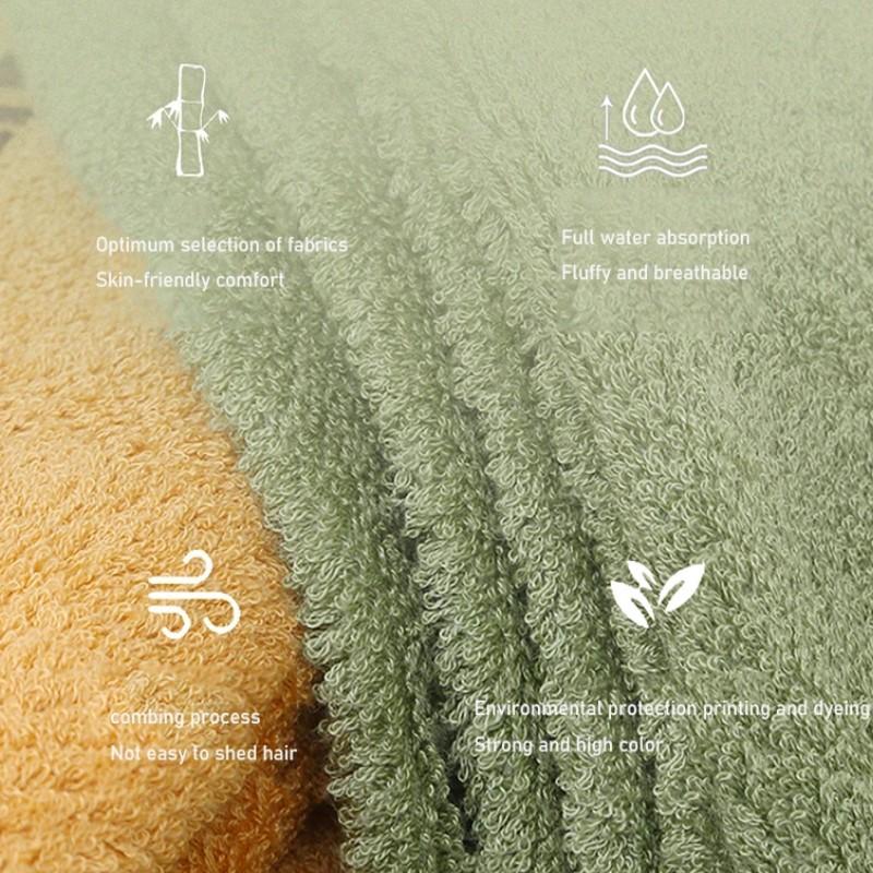 1/5/10PCS Bamboo Bath Towels Set, Embroidered Shower Towels, Bathroom Gift, Luxury Towel Cover, Cream White, Green, Coffee,