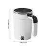 Automatic Stirring Cup 380ml Stirring Coffee Cup Electric Magnetic Rechargeable with Temp Display Stirrer for Home Office Trips