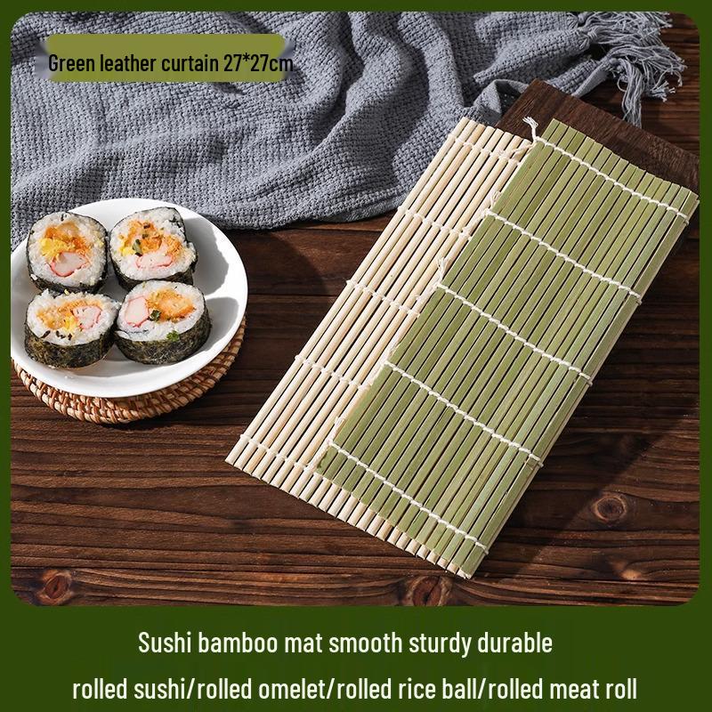 Podložka na rolování sushi - Zelená loupaná bambusová podložka pro domácí a komerční použití
