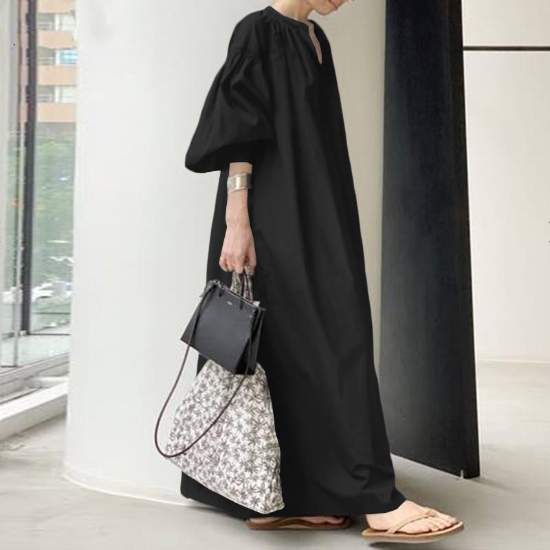 Cotton and Linen Loose Casual Women's Dress