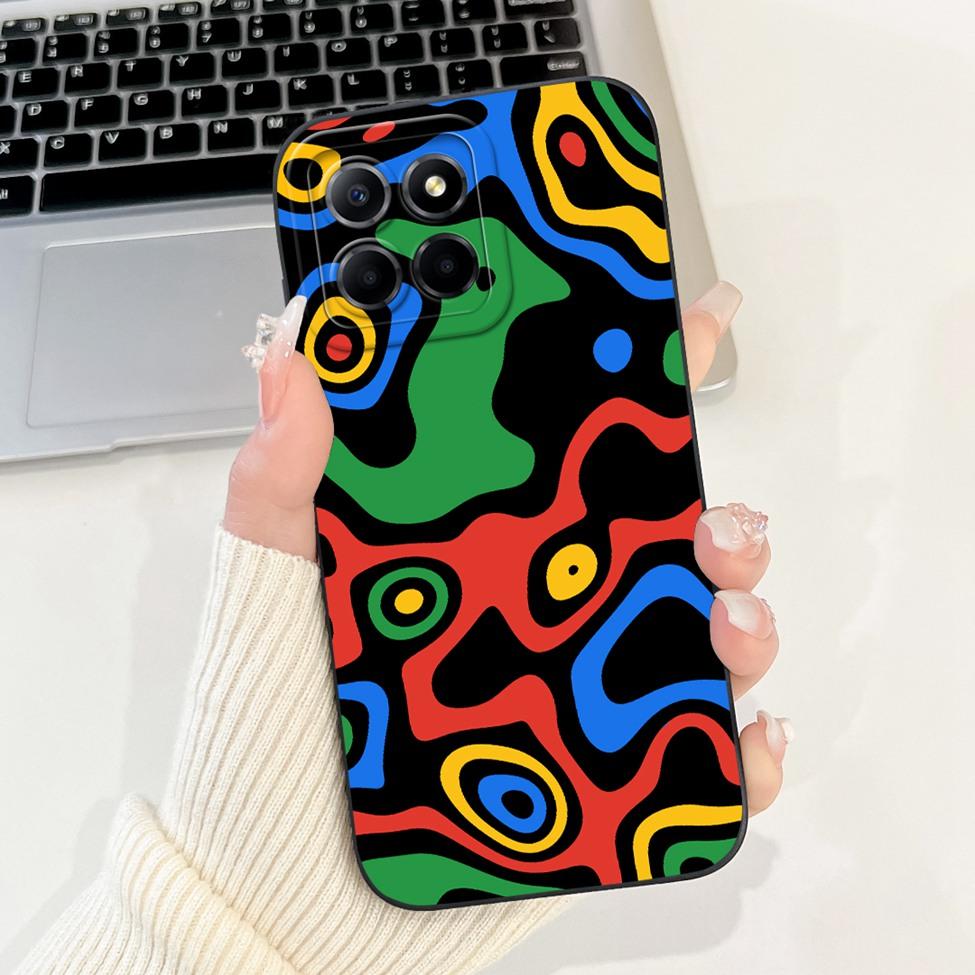 For Honor X6 X6a X6b Case Cover Silicone Cute Cartoon Cat Girl Luxury Flower Shockproof Phone Case For Honor X6a Back Cover Boys