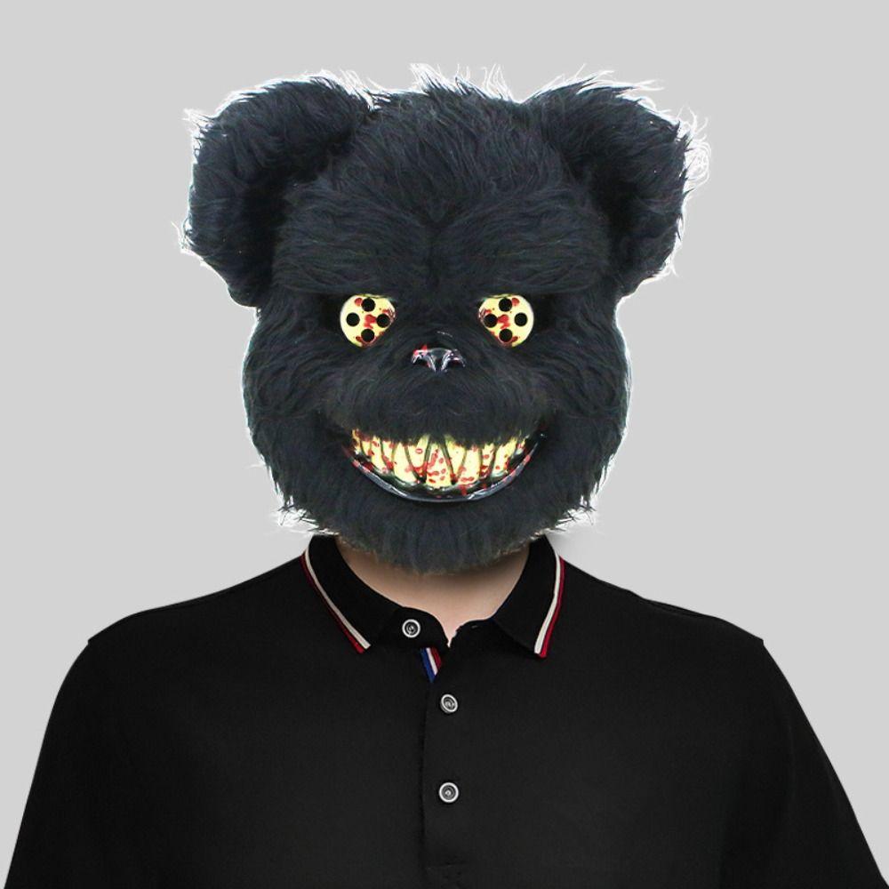 Realistic Bloody Plush Bunny Mask Scary Bloody Bear Mask Halloween Mask Ghost Festival