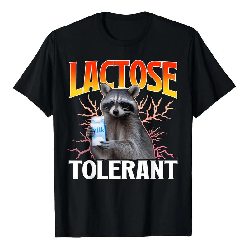 Camiseta Con Dise?o De Mapache Tolerante A La Lactosa S