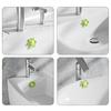 5Pcs Flower Shape Bathroom Silicone Wash Basin Overflow Ring Kitchen Sink Washbasin Drain Seal Stopper Bathtub Drain Cap Plug