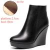 8cm 10cm Small Size 33-41 Comfortable Fall Winter Genuine Leather Boots Platform Wedges Shoes 2025 High Heels Ankle Botas Office