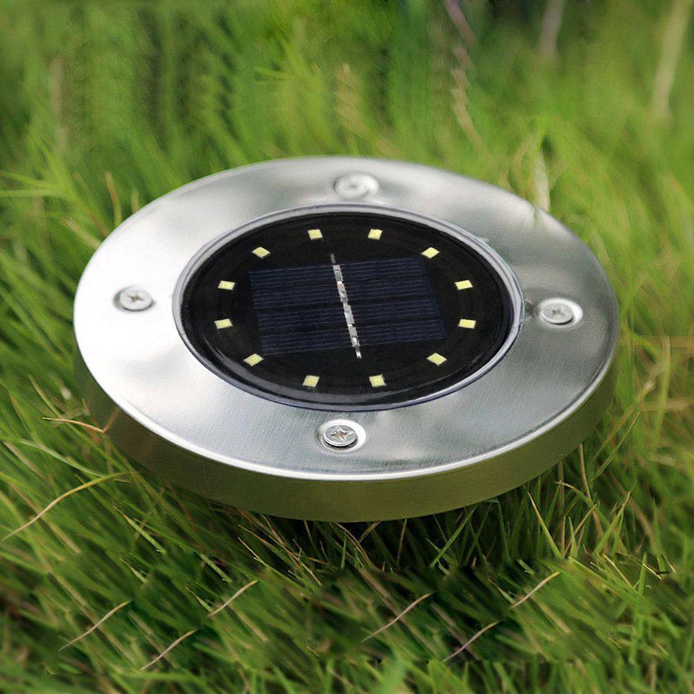 16-LED & 12-LED Stainless Steel Solar In-Ground Lights