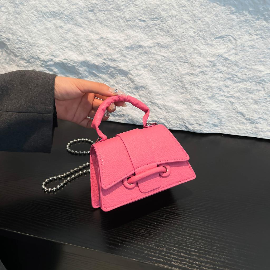 New Solid Color Simple Temperament Handbag for Women's Versatile One-shoulder Crossbody Bag Korean Version Retro Mini Bag