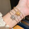 Copper Zircon Flower Pendant Bracelet For Ladies Fashion Casual Or Office Wear Jewelry