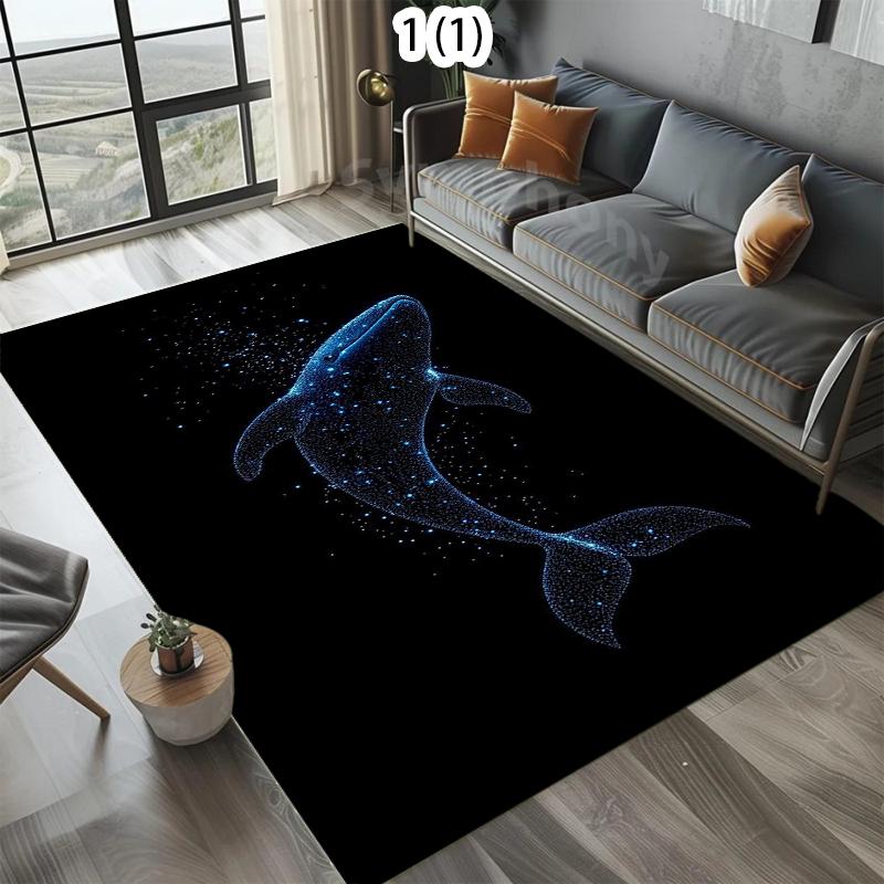 Rugs Dreamy Blue Whale Carpets Live Room Bedroom Floor Mat Home Decor Kids Play Rug Table Chair Mat Easy To Clean Carpet Gift