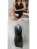 2026 Spring/Summer European & American Women's Fashion: Sexy Slit Bow Backless Halter Dress