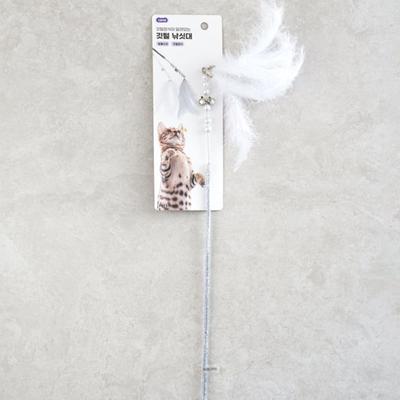 [Haustier] Katze Feder Angelrute Grau