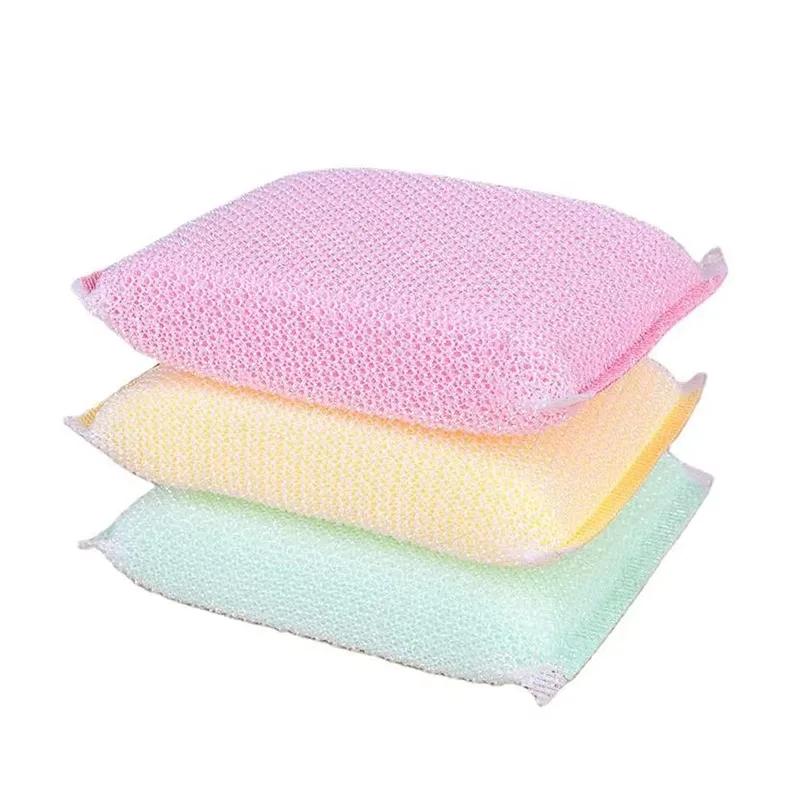 

3pcs/6pcs Dishwashing Sponge Brush High Density Sponge Blocks Kitchen Supplies Brushing Bowl Cloth Washing Pot Sponge Durable