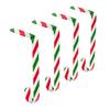 Christmas Stocking Hooks Mantel Xmas Stocking Hangers Candy Cane Design Non-Slip Stocking Holders for Mantel Christmas Party Decoration