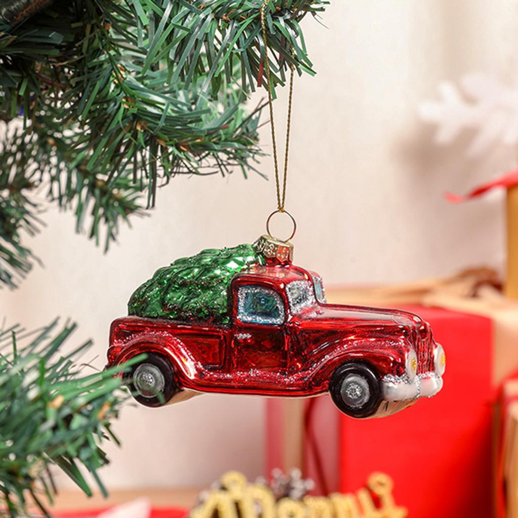 Hand-blown Glass Christmas Truck Decorations, Christmas Tree Ornaments, Hanging Ornaments, Trucks/cars