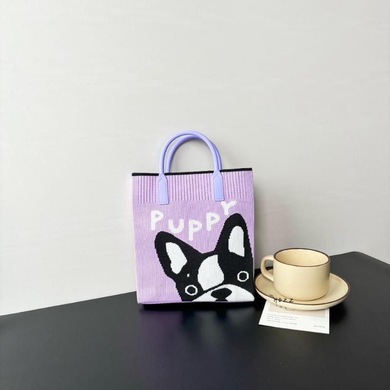 New large-capacity knitted bag, mobile phone bag, niche shoulder messenger bag, high-end, cartoon fashion handbag.