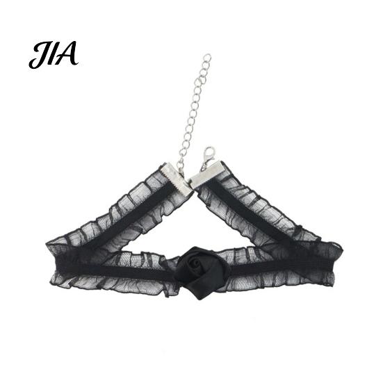 Atmospheric Photo Hairband Halloween Spider Web Headband, Black Lace Choker Collar with Rose, Adults Teenagers Costume Accessory for Women Girls,
