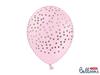 Balony Lateksowe, Pudrowy Róż W Złote Kropki, 30Cm (1 Op. / 6 Szt.)