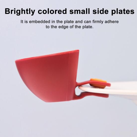 Yousheng Dipping Sauce Dish with Clip Multipurpose Condiment Bowl for Ketchup Vinegar Plastic Party Seasoning Container Household Kitchen Utensils