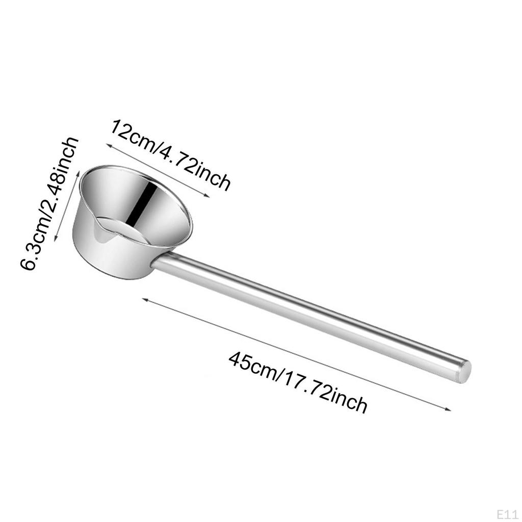 Stainless Steel Water Ladle Cup Easy To Clean Long Handled with Spout Spoon Dipper for Bath Rinse