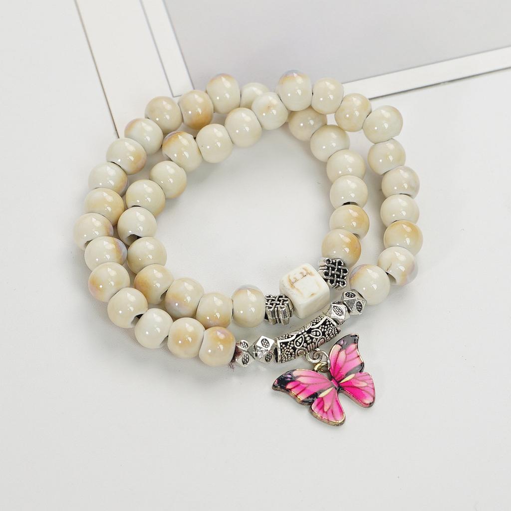 Handmade, New Chinese Ethnic Style Ceramic Bracelet Women's National Style Jewelry Beaded Bracelet Summer