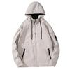 Men's Windproof European-Size Hooded Workwear Jacket - Trendy, Simple, Casual Outdoor Sportswear