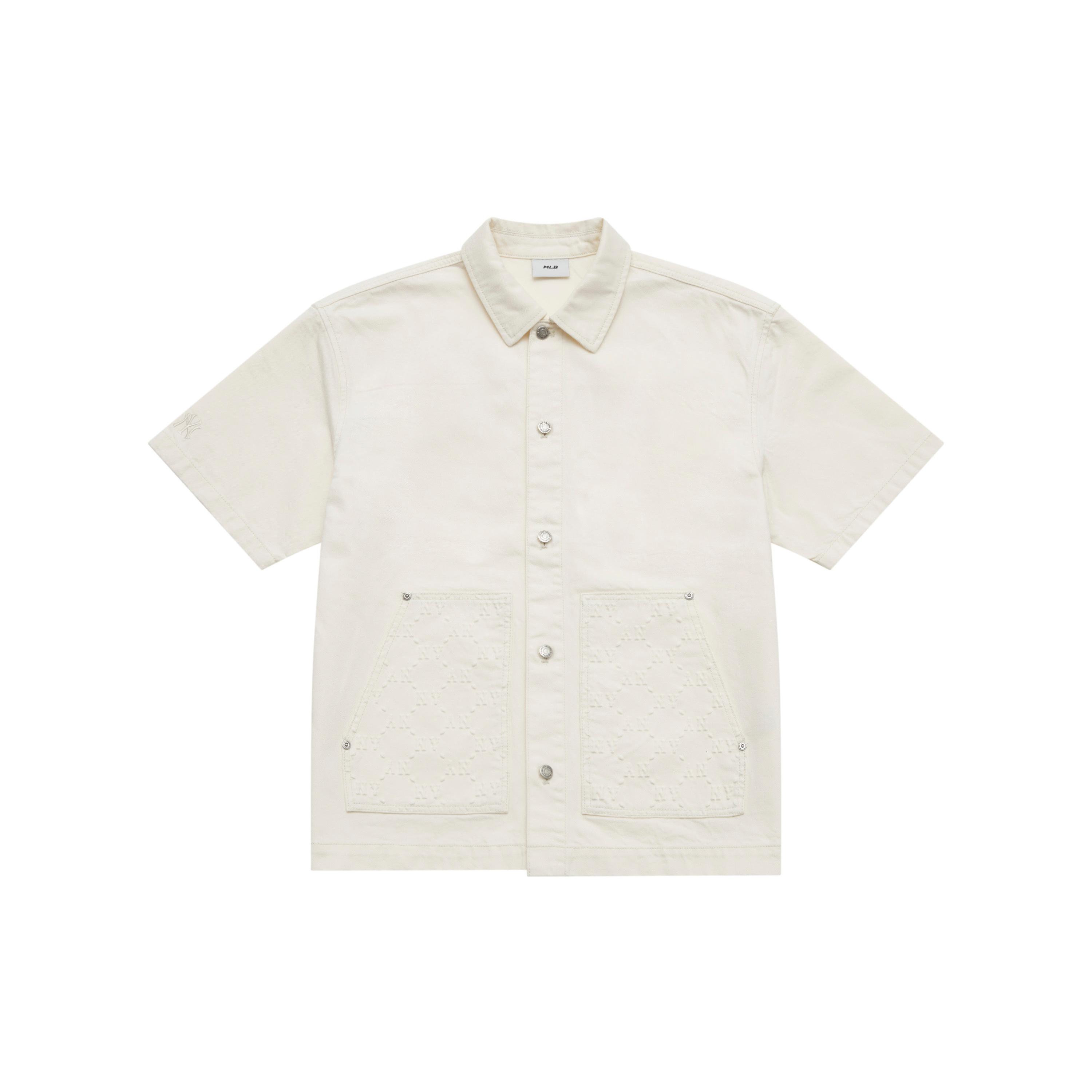 MLB MONOGRAM Shirt Unisex Ivory 3ADRM0653-50CRD S
