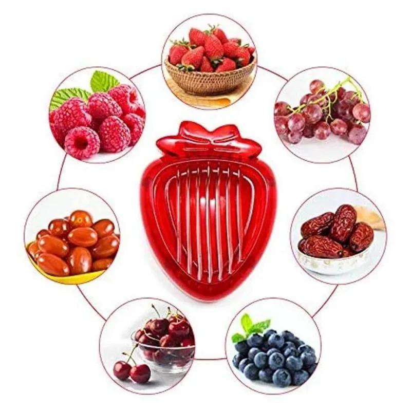 1/2PCS Strawberry Huller Stem Remover And Strawberry Slicer Set Potatoes Tomato Corer Slicer Stainless Steel Kitchen Tools Vrsgs