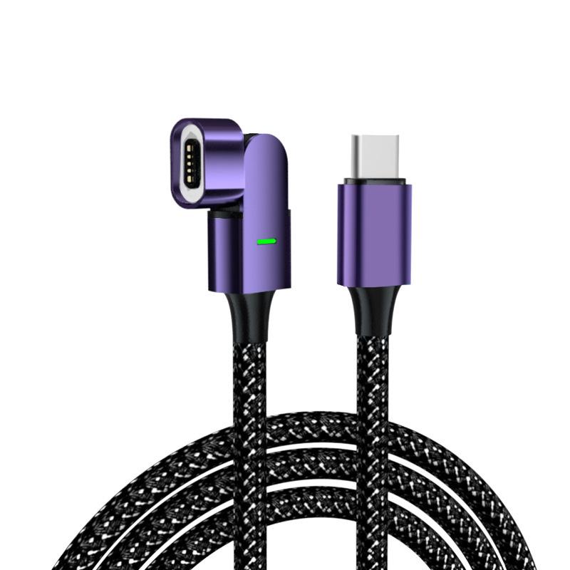 Magnetic 100W Fast Charging Cable with 180° Rotation for Apple Devices and Type-C