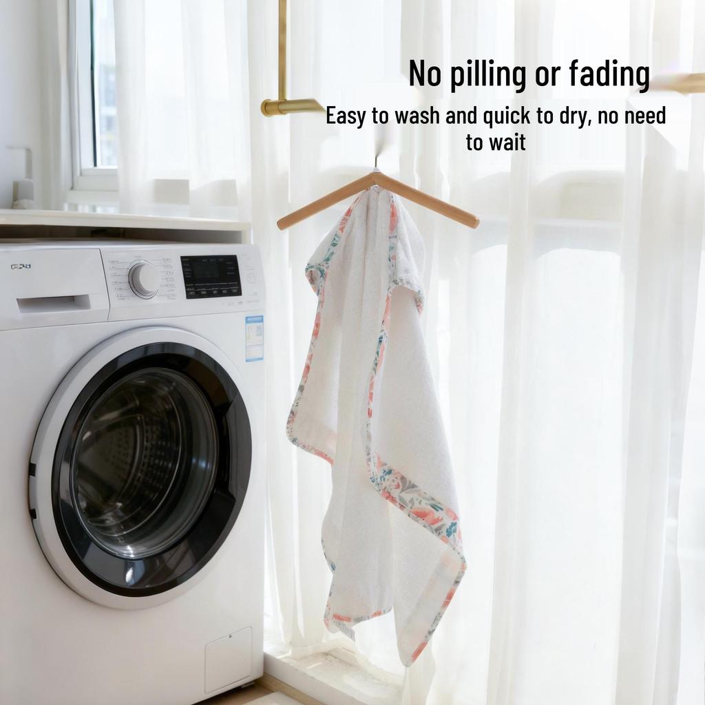 Newborn Pure Cotton Hooded Poncho Bath Towel - Thickened for Autumn/Winter