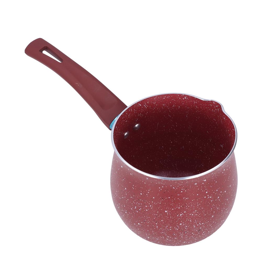 Hliníková slitina Nepřilnavý hrnec na mléko Mini kávovar Kastrol Lehký kuchyňský hrnec na vaření Červený
