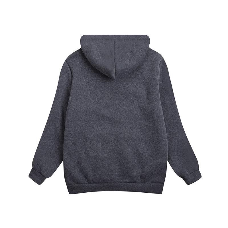 HI-FASHION Plus-size Woolen Solid Color Jacket Autumn Winter Thicken Slim Long-sleeved Outwear Women's All-match Brushed Hooded Coat